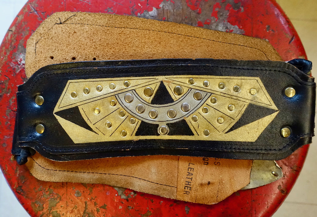 1980's Black and Gold Studded Belt - SOLD