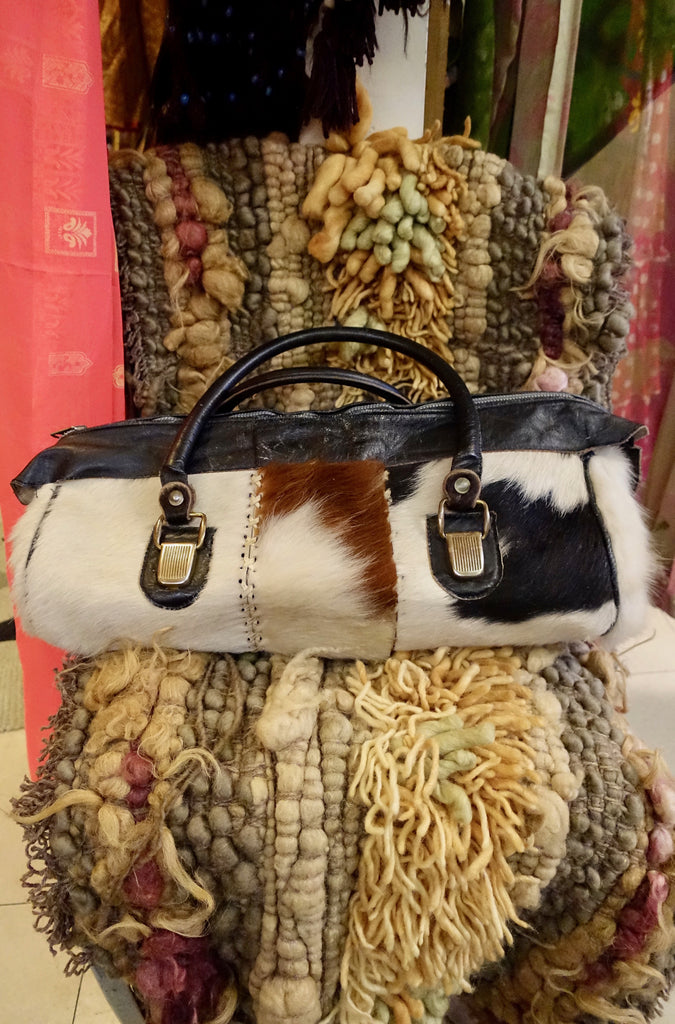 1970's Patagonia Longhair Cowhide Duffel Bag