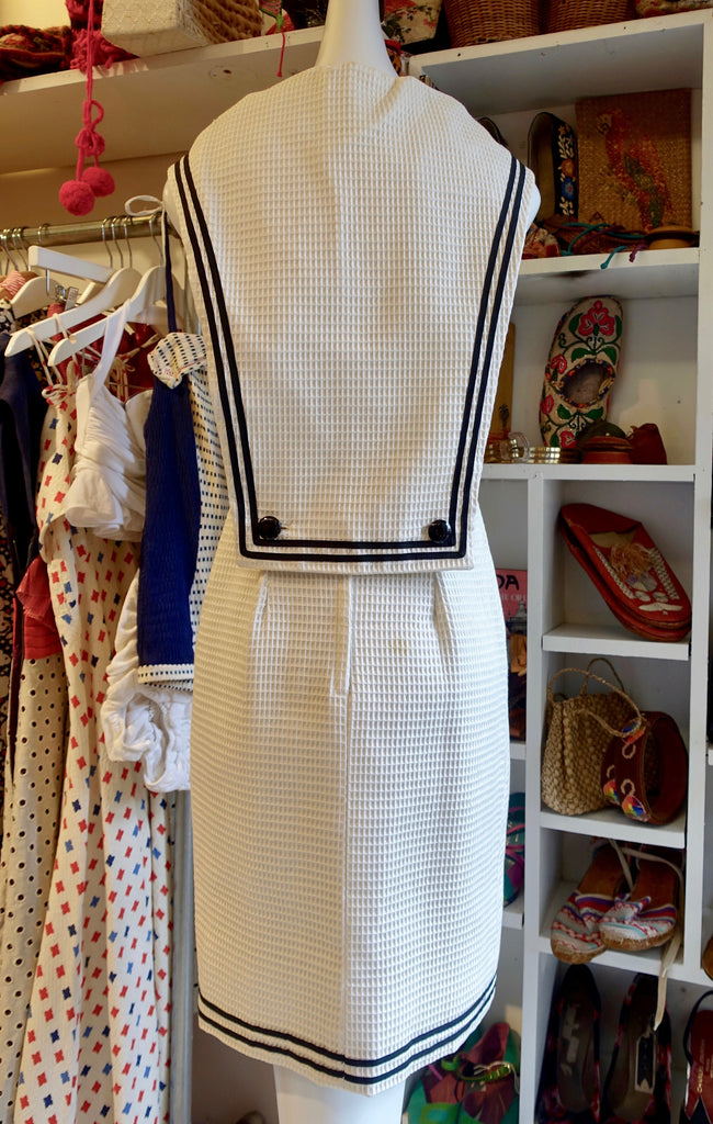 1960's White Sailor Dress - SOLD
