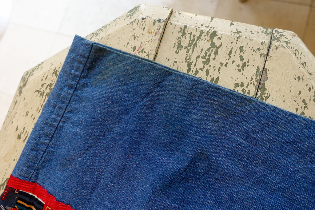 1960-70's Denim Hippie Patchwork Embellished Dress - SOLD