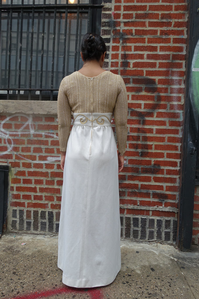 1960's Gold Lurex Evening Dress - SOLD