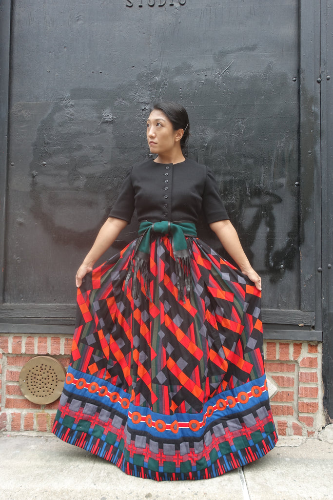 1970's Lanvin Two Piece Wool Dress