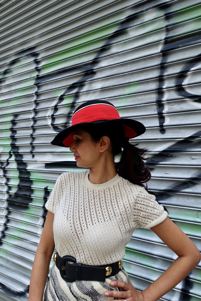 1960's Philip Somerville for Harrods Felt Wide-Brim Hat