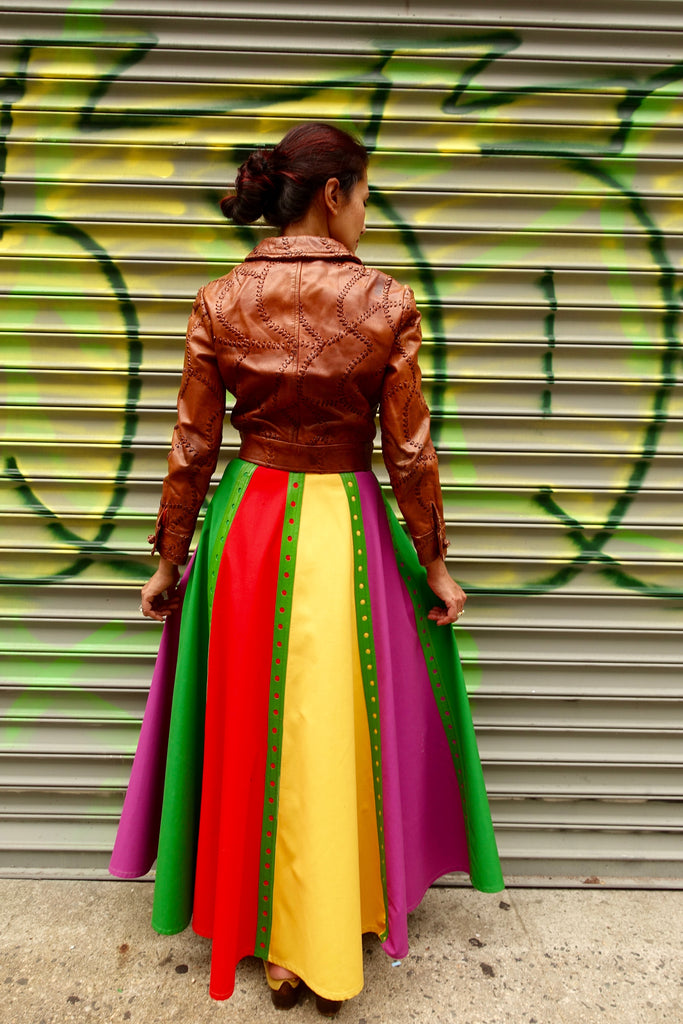 1970's Giorgio Sant'Angelo Colorblock Maxi Skirt - SOLD