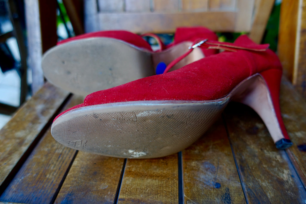 1980's Red Tango Heels
