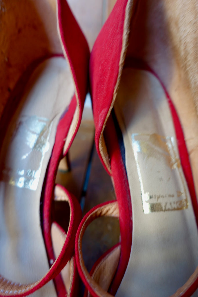 1980's Red Tango Heels
