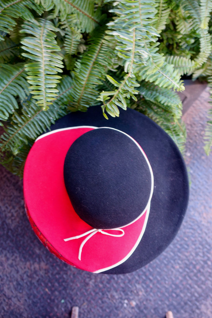 1960's Philip Somerville for Harrods Felt Wide-Brim Hat