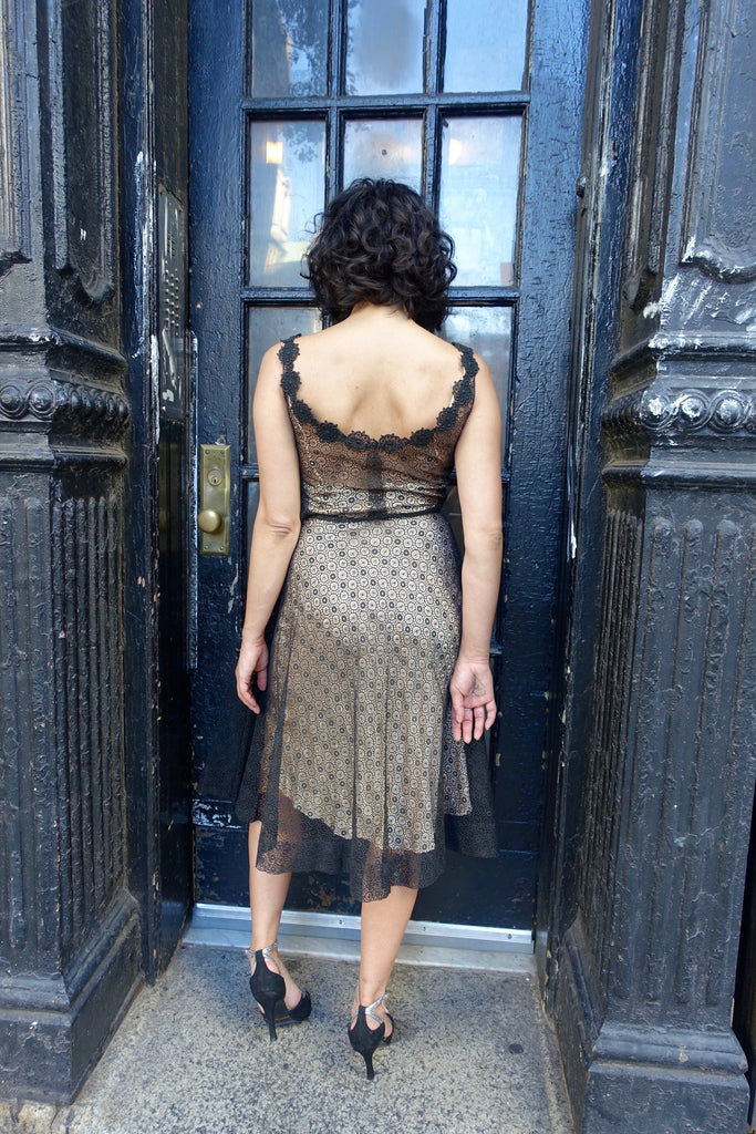 1950's-60's Black Lace Dress - SOLD
