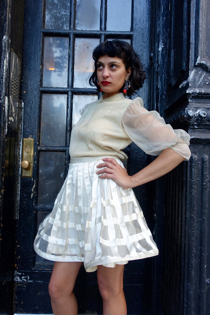 1960's Nylon Rhinestone Blouse - SOLD