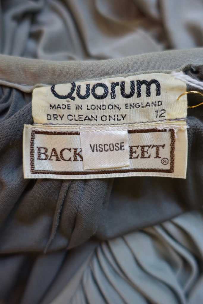 1970's Quorum Gray Ruffle Dress - SOLD