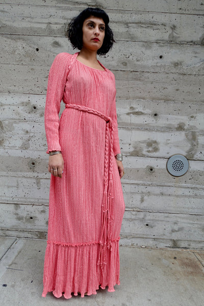 Late 70's Mary McFadden Pink Fortuny Style Gown - SOLD – Nomad Vintage