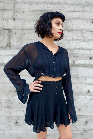 1920's Art Deco Embroidered Silk Blouse - SOLD