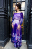 1970's-80's Purple Silk Peasant Dress - SOLD