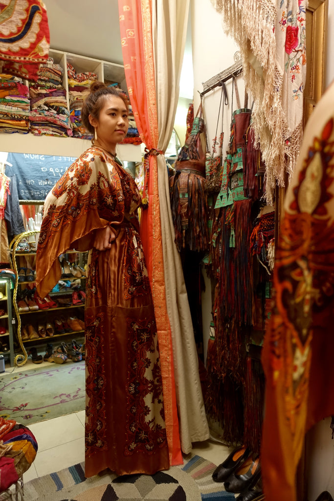 1970's Paisley Shirred Waist Dress - SOLD