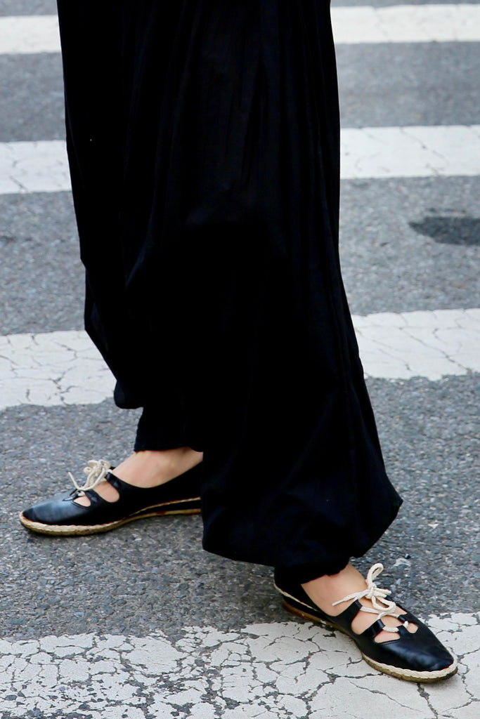 Black & White Espadrille Shoes