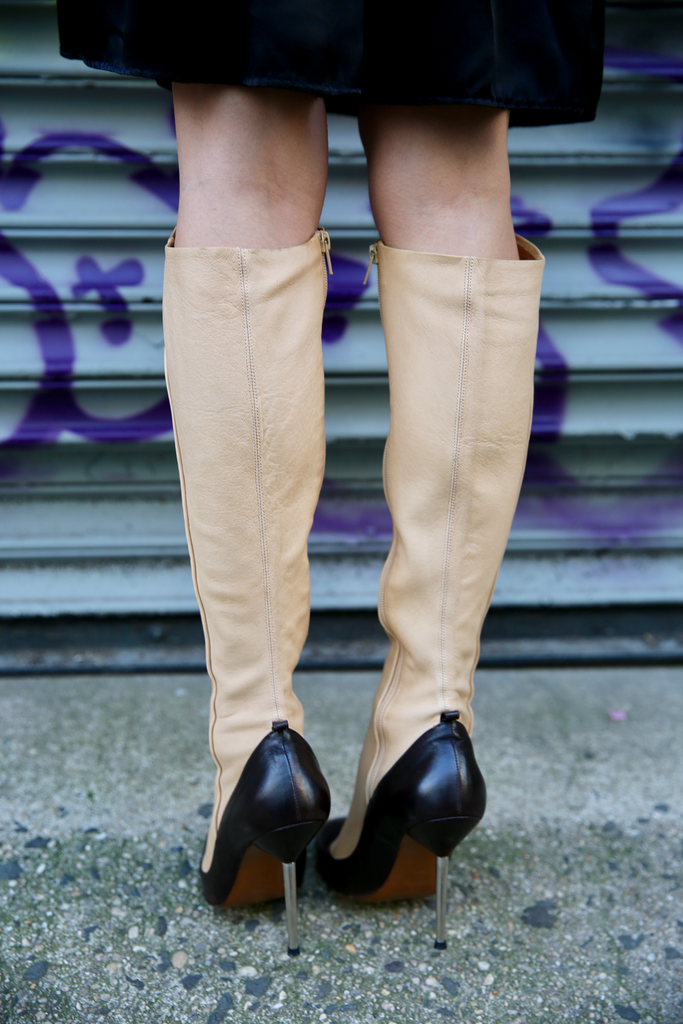 2000s Lanvin Tan and Black 2006 Boots