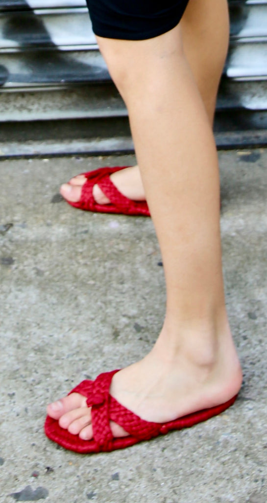 1980s-1990s Yohji Yamamoto Red Fiber Sandals