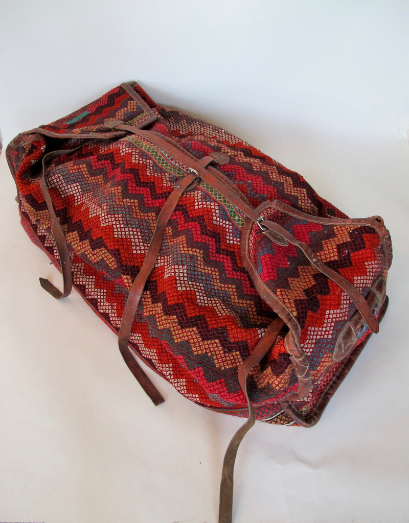 Tribal Hand-Woven Carpet Storage Bag
