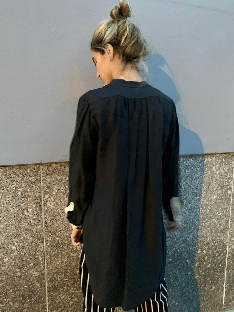 1990/2000's Tuxedo Shirt Blouse