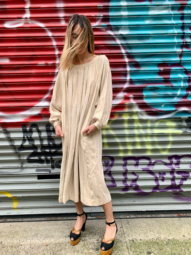 1980’s Comme de Garçons Pleated Woven Dress