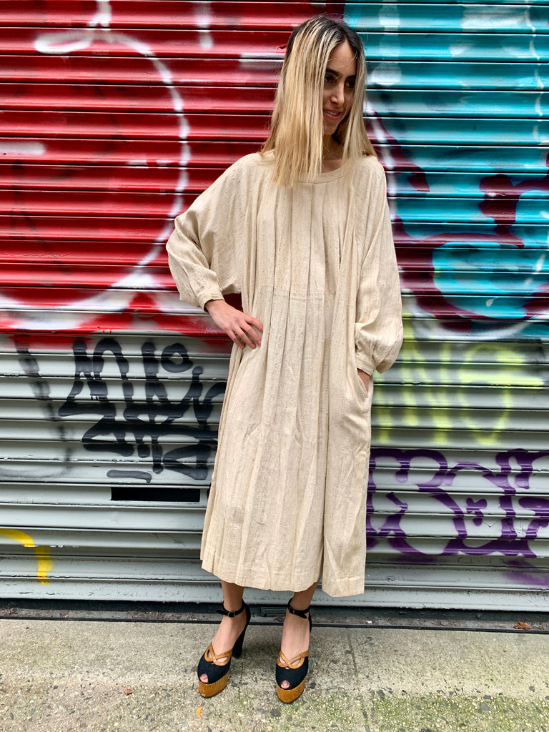 1980’s Comme de Garçons Pleated Woven Dress