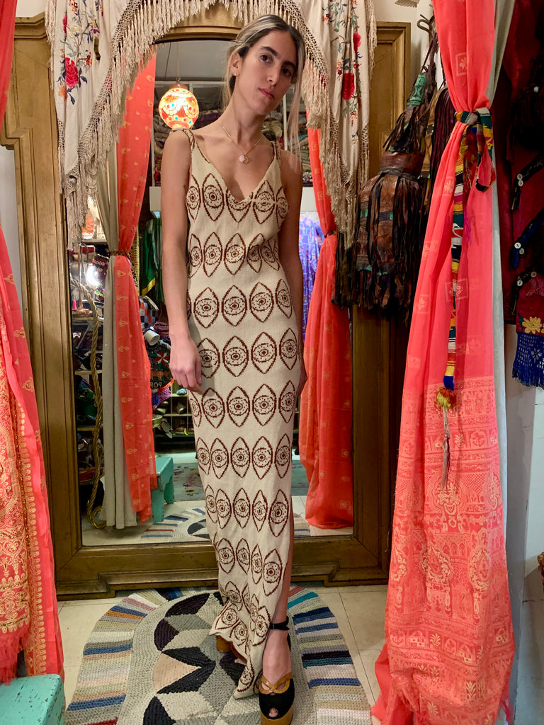 1960/70’s Eye Motif Knit Dress