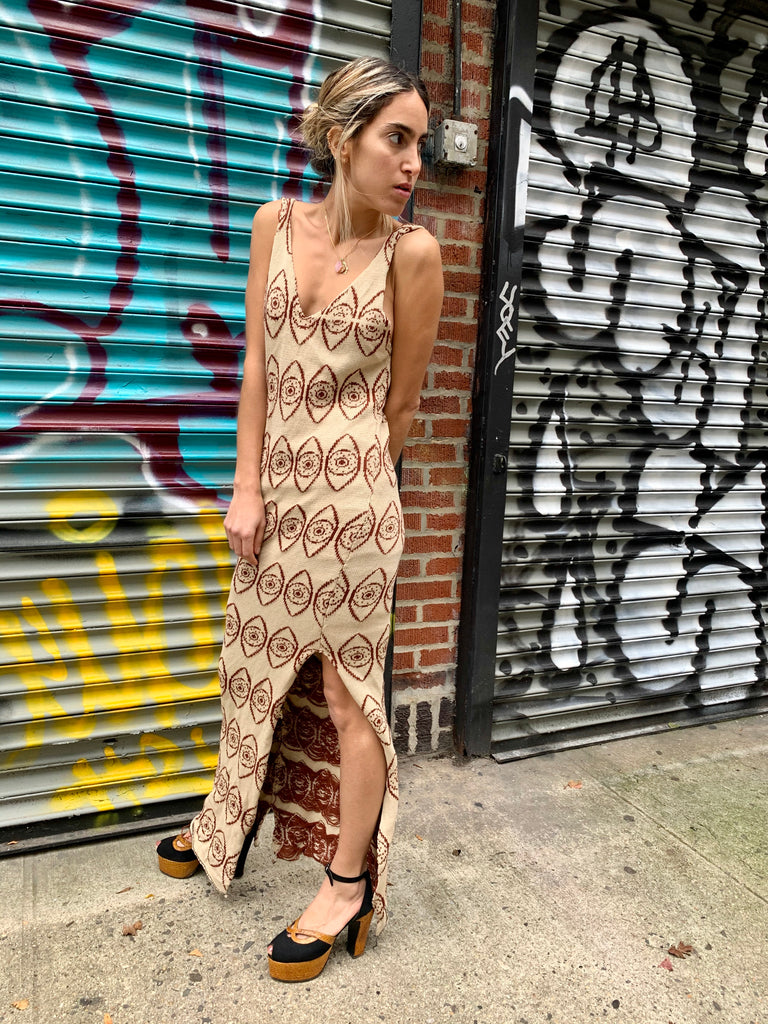 1960/70’s Eye Motif Knit Dress