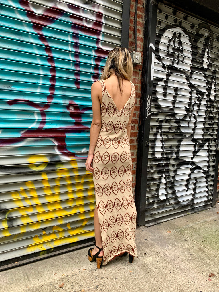 1960/70’s Eye Motif Knit Dress