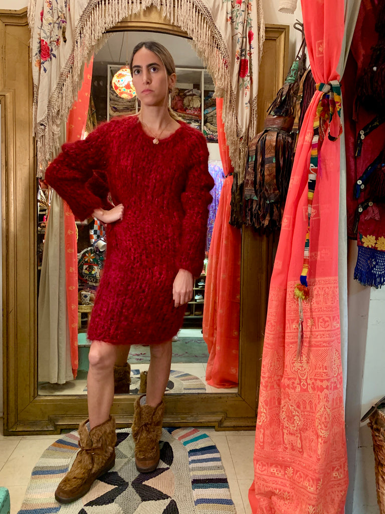 1990s-2000s Junya Watanabe for Comme Des Garçons Mohair Knit Dress