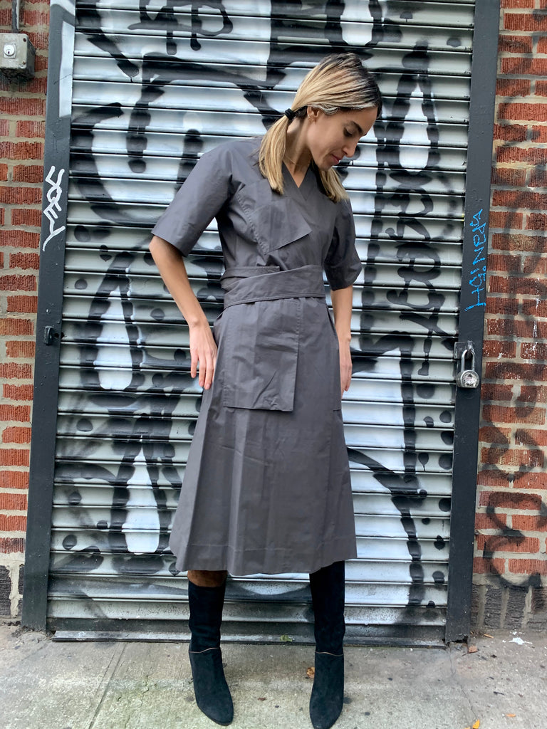 1990s-2000s Celine Military-style Khaki Shirt Dress - SOLD