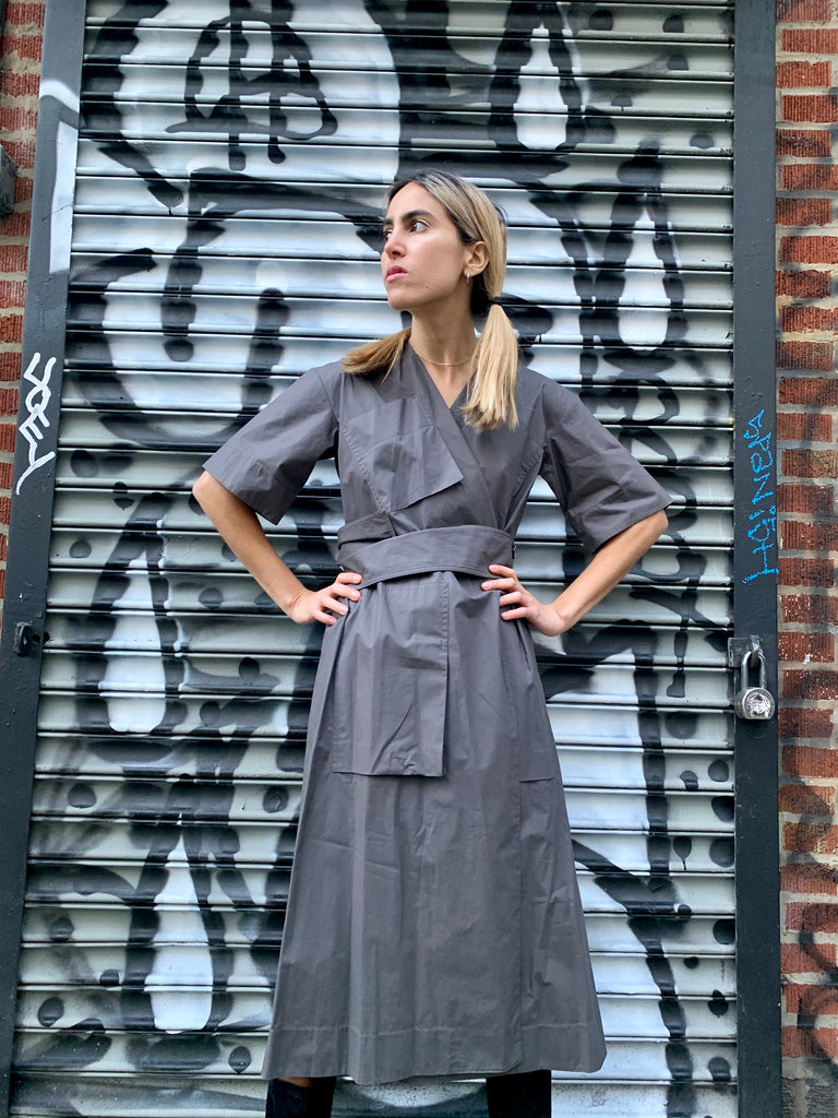 1990s-2000s Celine Military-style Khaki Shirt Dress - SOLD