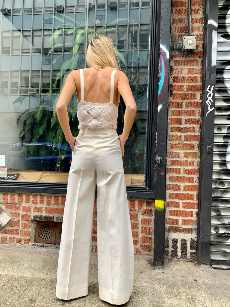 1970’s Vintage Wool White Pants by Creation/ Trivera