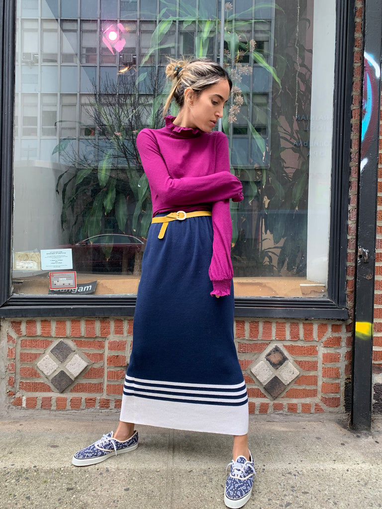 1980s Kansai Knit Nautical Skirt