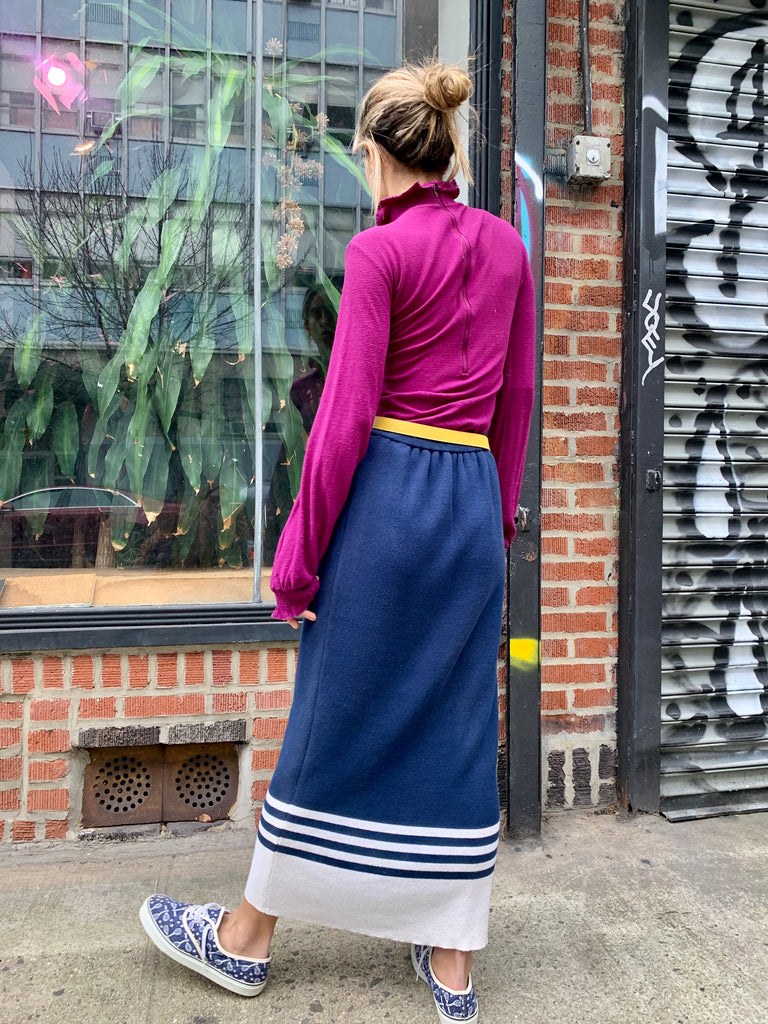 1980s Kansai Knit Nautical Skirt