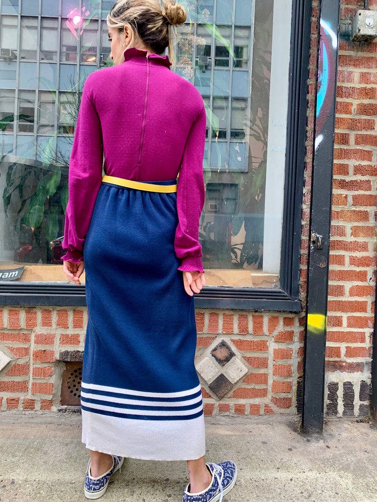 1980s Kansai Knit Nautical Skirt