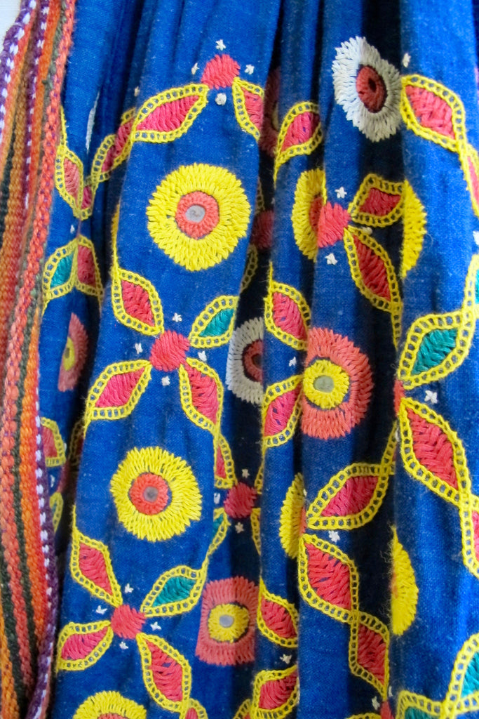 1960's Banjara Hand-Embroidered Tribal Skirt