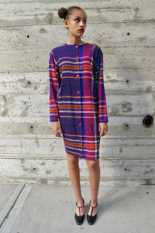 1960's  Unlabeled Courreges Mod Embroidered Tunic Dress