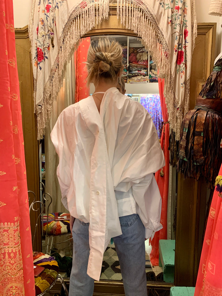 2000s Vivienne Westwood Deconstructed White Shirt