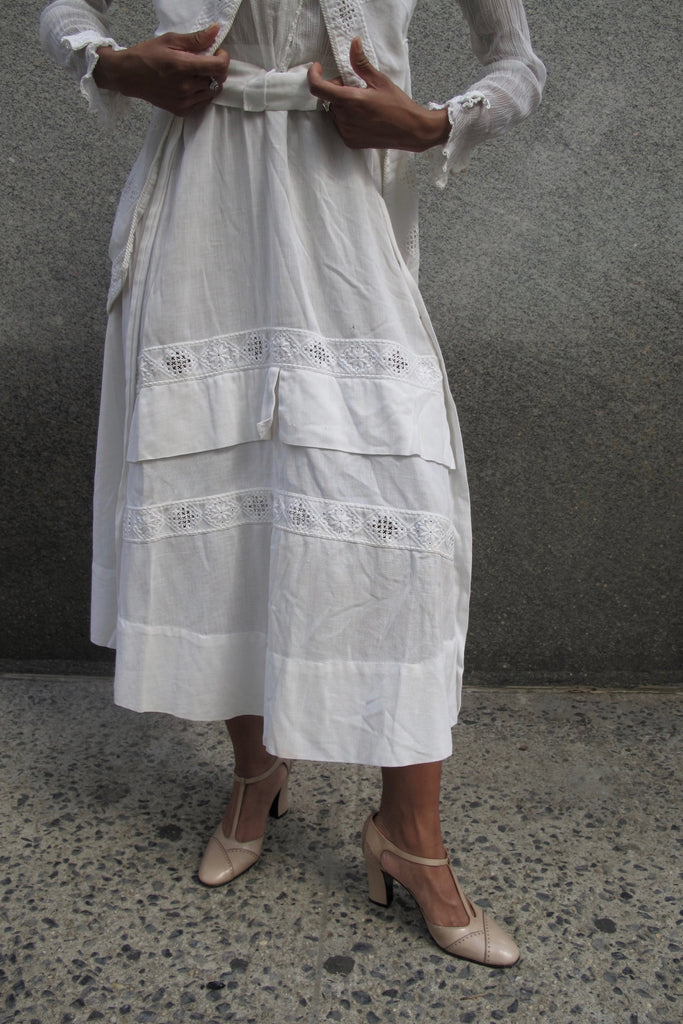 Edwardian Tulle and Lace Vest Dress