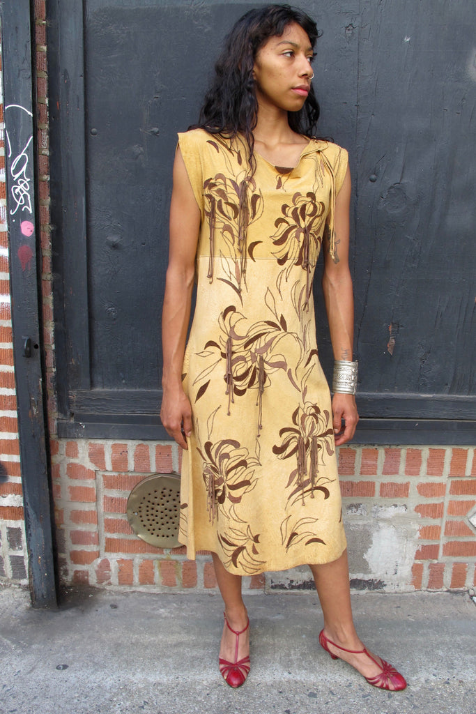 1970's Suede Leather Appliqué Dress - SOLD