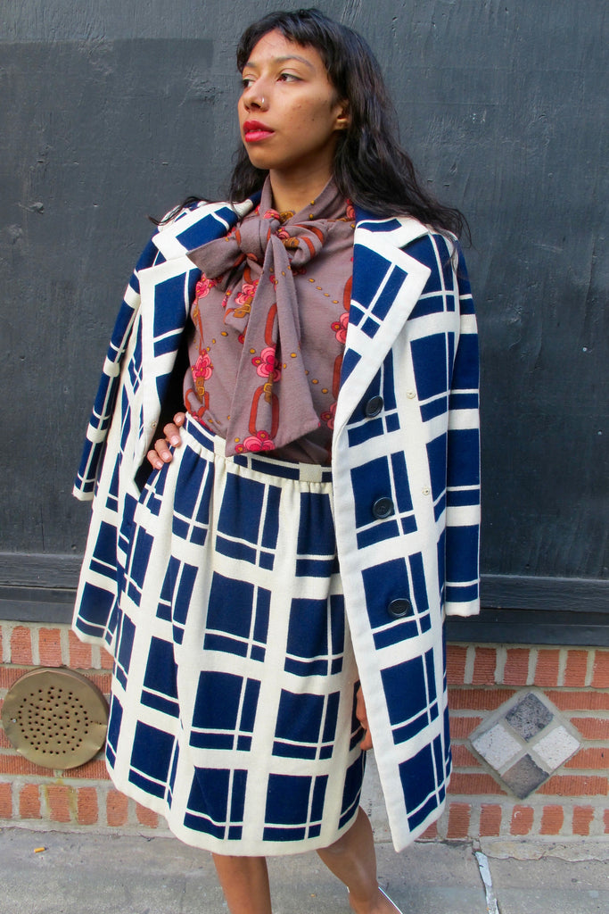 1960's Donald Brooks Graphic Print Suit - SOLD