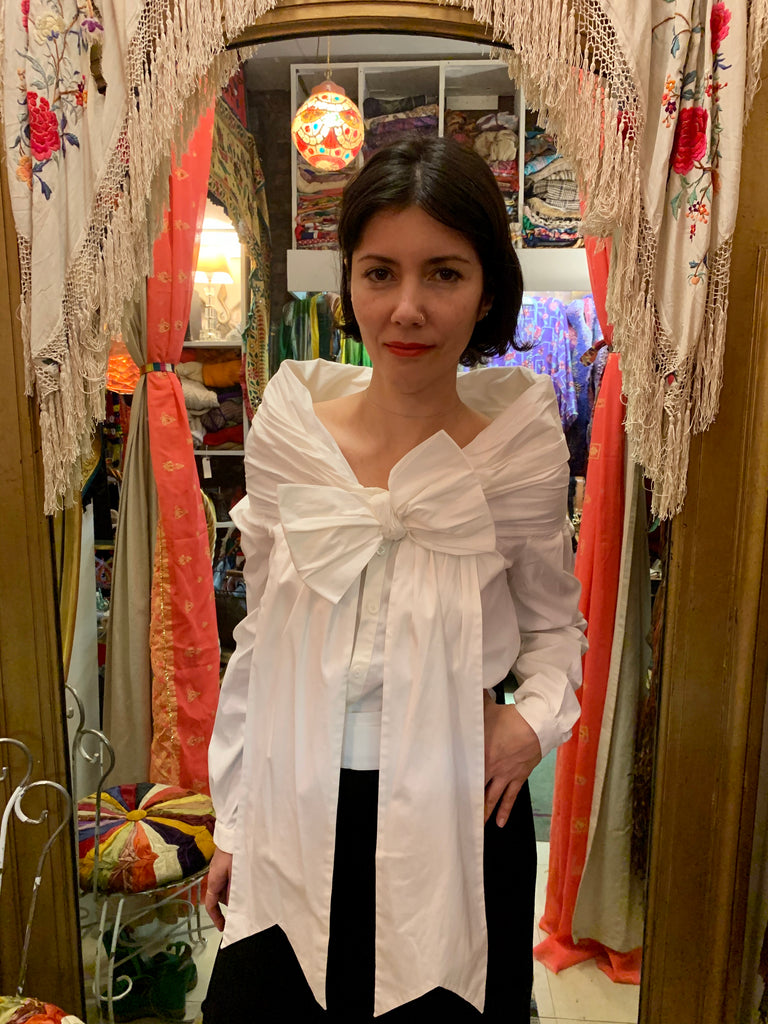 1990s-2000s Jean-Paul Gaultier Femme Bow Blouse