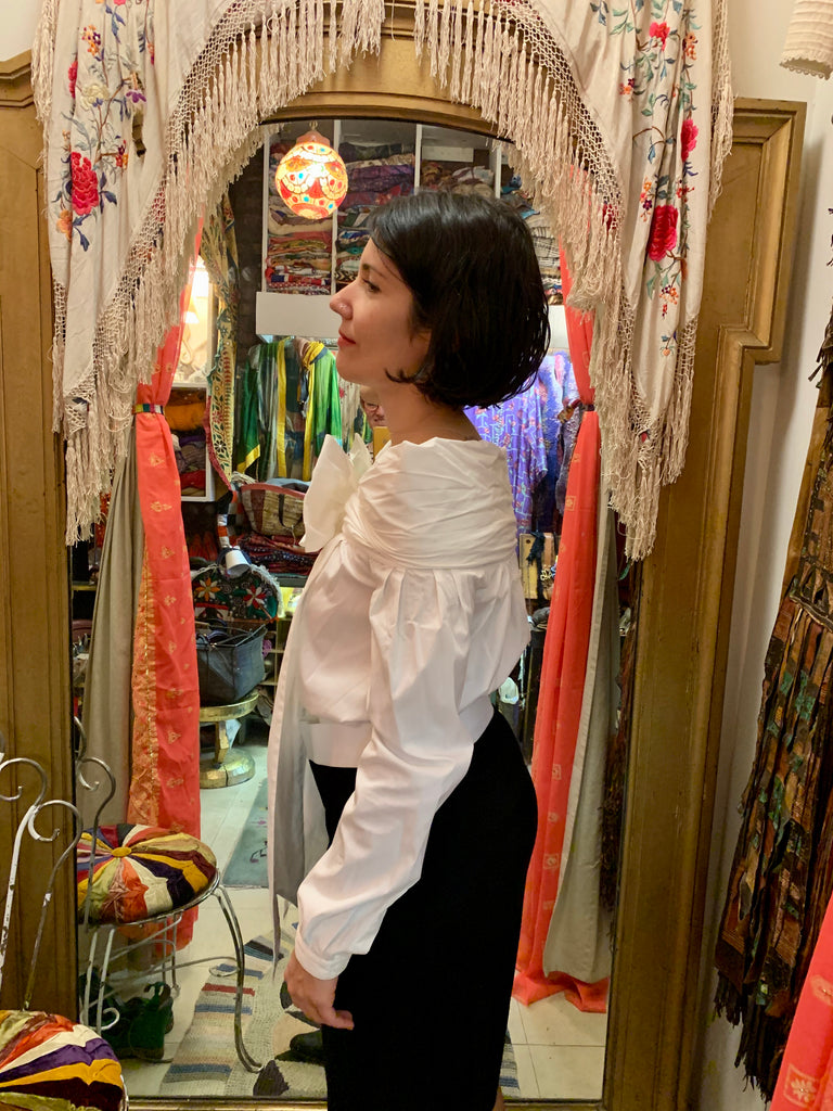 1990s-2000s Jean-Paul Gaultier Femme Bow Blouse