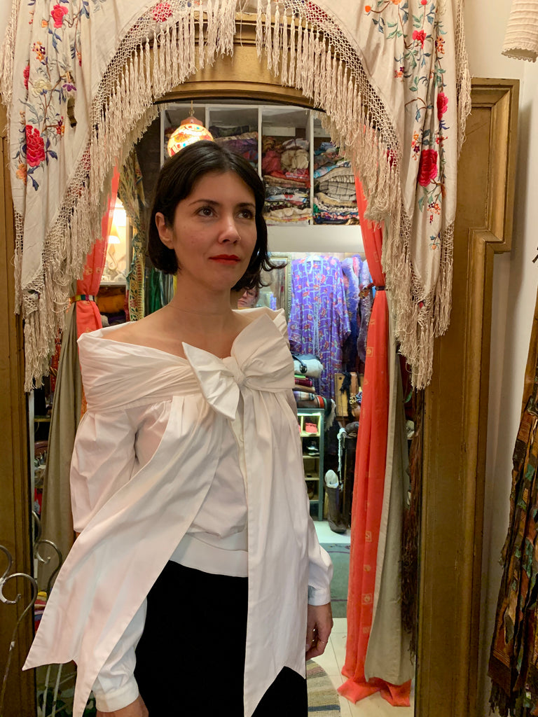 1990s-2000s Jean-Paul Gaultier Femme Bow Blouse