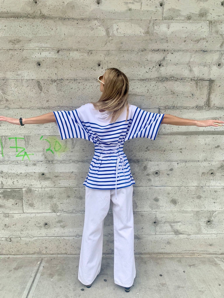 1960s Broadcloth White Sailor Pants