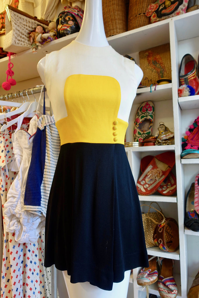 1960's Color Block Mini Dress - SOLD