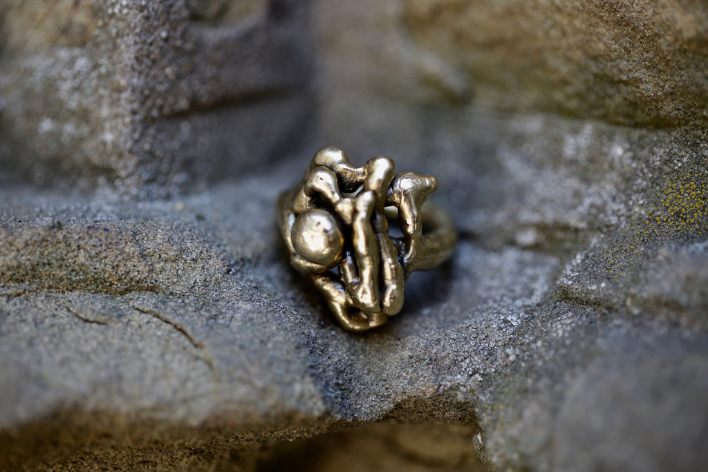 Fiona: Brutalist-Inspired Figural Brass Ring