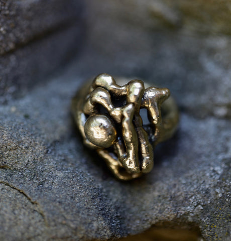 Persephone: Brutalist-Inspired Floral Ring