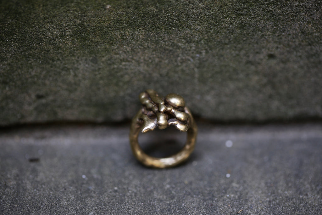 Fiona: Brutalist-Inspired Figural Brass Ring