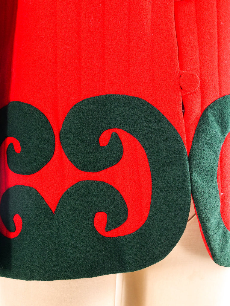 Donald Brooks Wave Applique Quilted Jacket Jacket arcadeshops.com